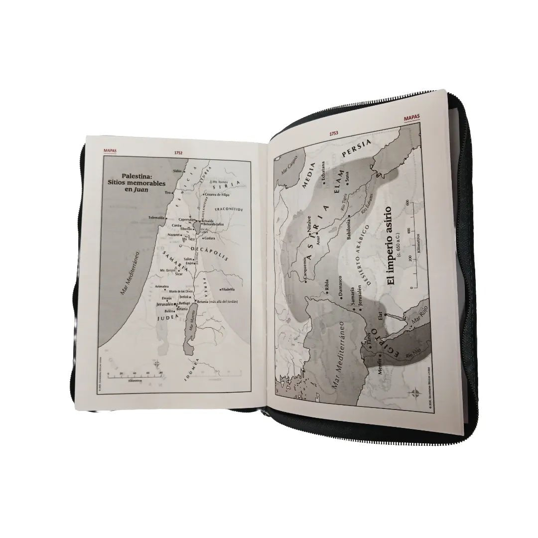 Biblia Reina Valera 1960 · 15x20 cm · Letra 11 pt · Concordancia · Con cierre · Imitación piel gris