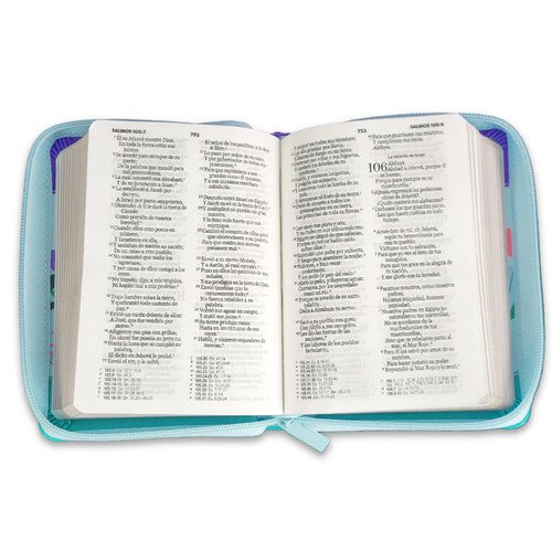Biblia RVR60 025 cz PJR Primor Lila/azul/turquesa Mariposa