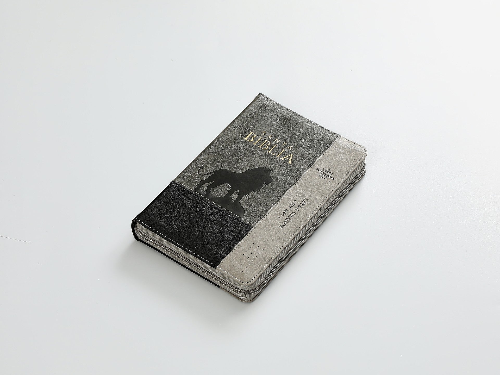Biblia Rvr60 065Czti Lg Cierre Indice 12P 15 X 23 Inspiracion León Negro/Gris/Gris