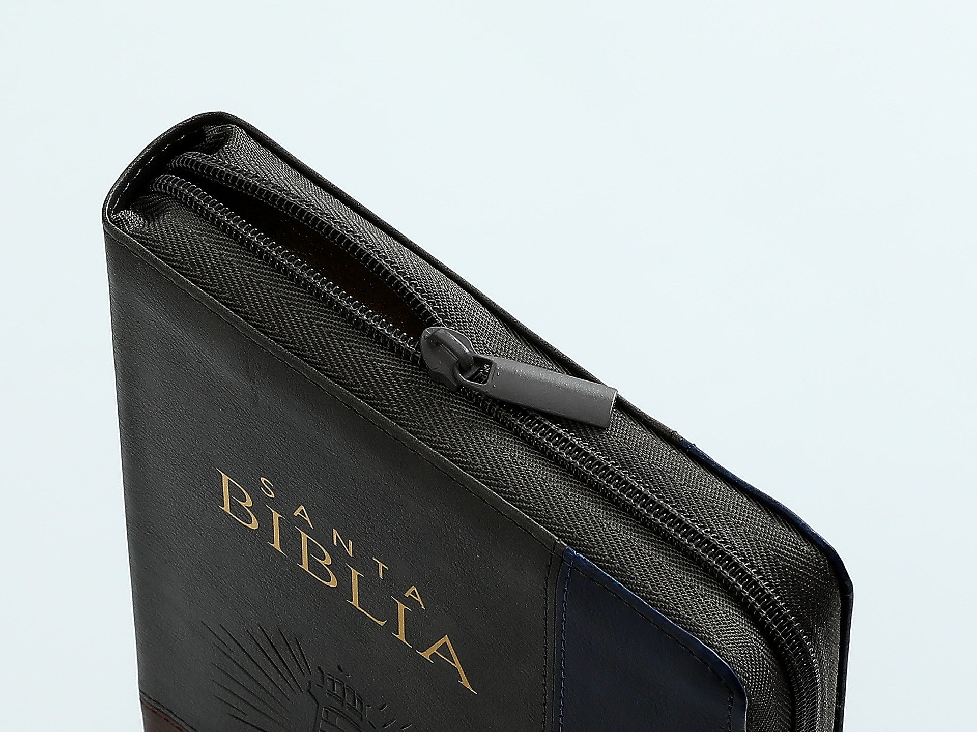 Biblia Reina Valera 1960 065Czti Lg 12P 15 X 23 cm Concordancia Cierre Indice Letra Grande Faro Marrón/Gris/Azul