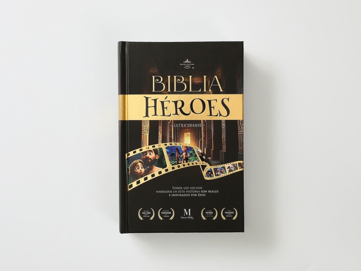 BIBLIA RVR60 BIBLIA RVR063C LG 12P 15 X 22 HÉROES TAPA DURA NEGRA