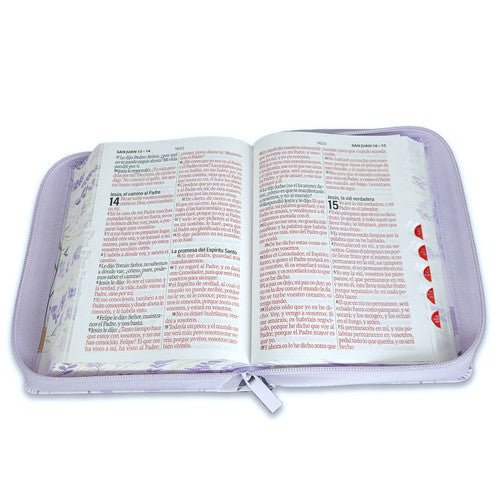 Biblia Reina Valera 1960 045Czti L 10P 11X16Cm Pjr Cp Victoria Flores Sobre Lila