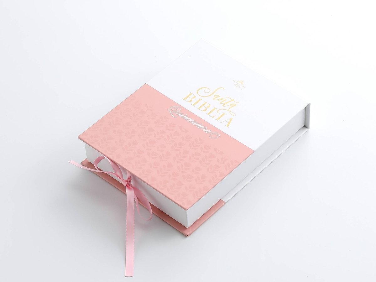 Biblia Reina Valera 1960 045Cti L 10P 11X16 Quinceañera Rosa/Blanco