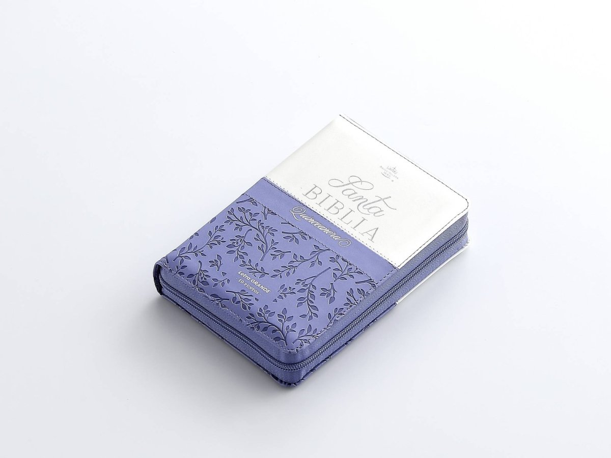 Biblia Reina Valera 1960 045Cti L 10P 11X16 Quinceañera Lila/Blanco