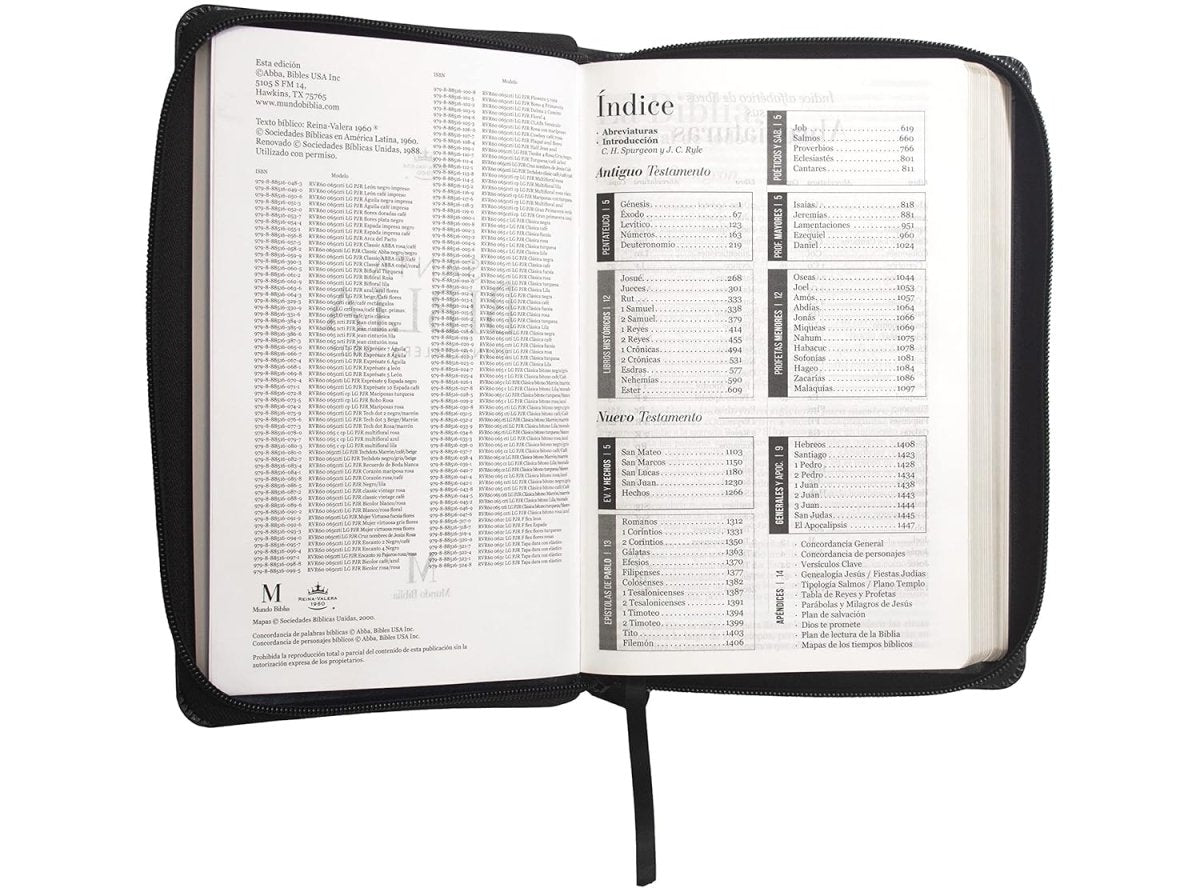 Biblia Reina Valera 1960 · 14x21cm · Letra grande 12 puntos · Con cierre · Edición clásica negra
