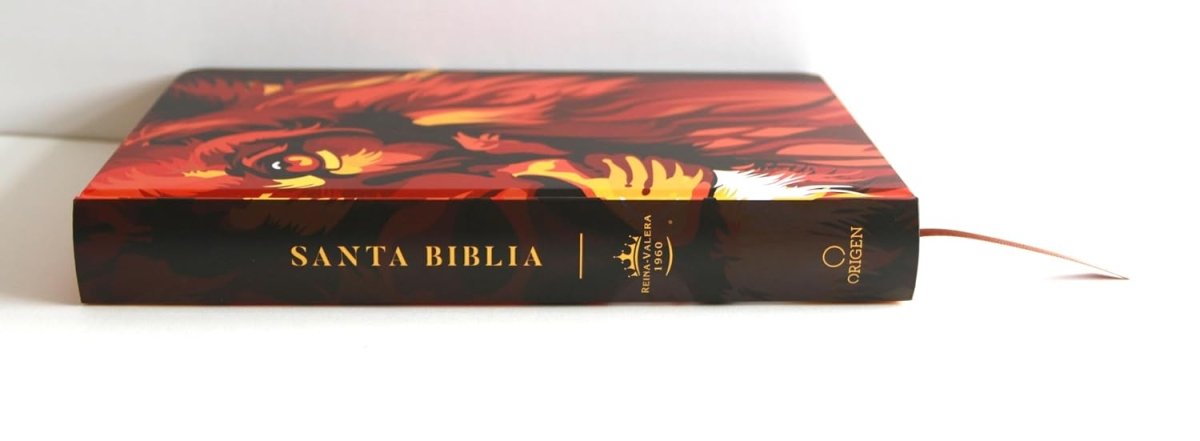 Biblia Reina Valera 1960 con Concordancia y Palabras de Jesús en Rojo León de Judá – Tapa Dura Marrón, Letra 10.5pt, 14x20 cm
