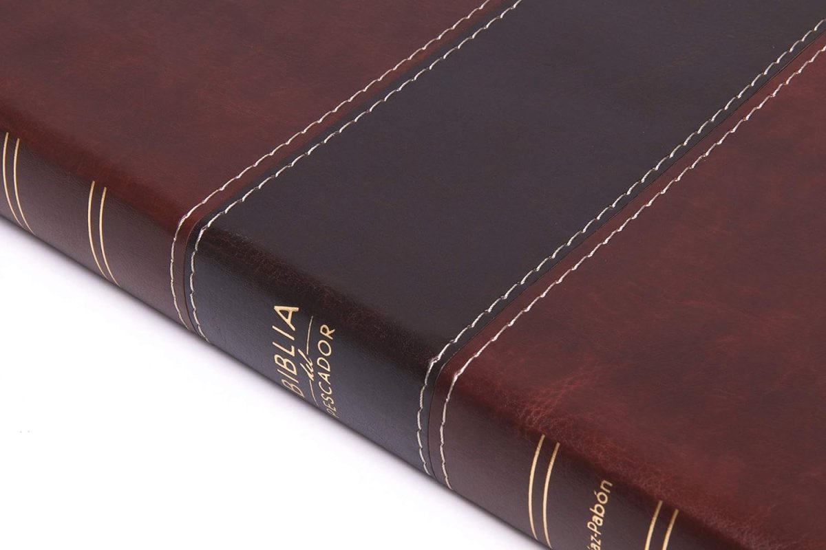 Biblia Del Pescador Reina Valera 1960, Letra Grande, Caoba Simil Piel