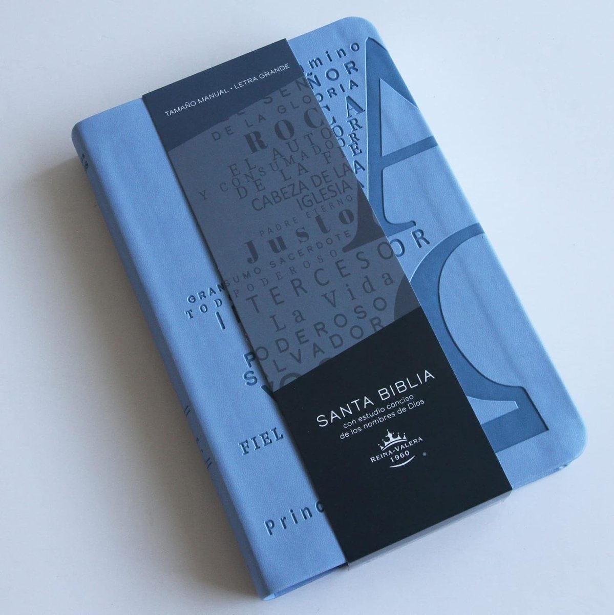 Biblia RVR 1960 Letra 10 Pts 14 x 21 Nombres De Dios Azul