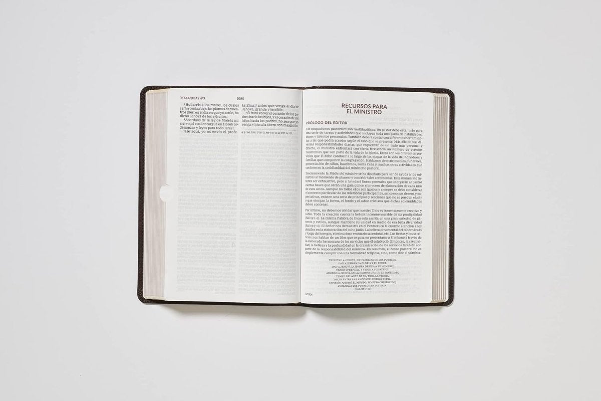 Biblia Del Ministro Reina Valera 1960, Letra Gigante, Leathersoft, Café, Palabras De Jesús En Rojo