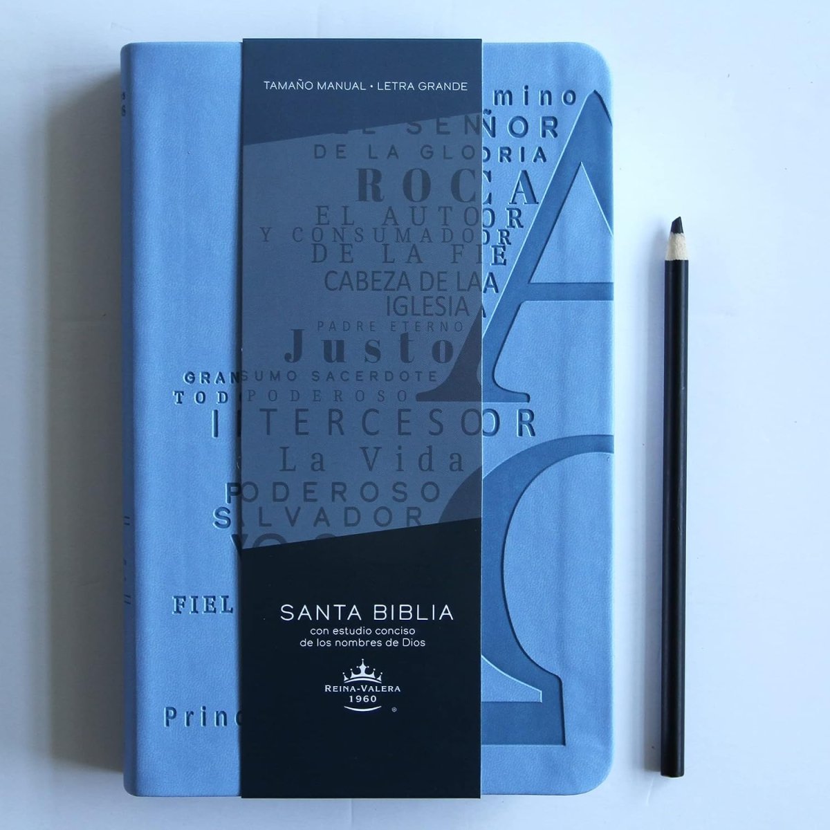 Biblia RVR 1960 Letra 10 Pts 14 x 21 Nombres De Dios Azul