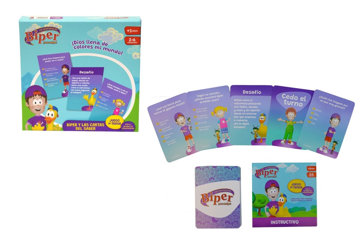 Juego de Trivia Infantil “Biper y las Cartas del Saber”