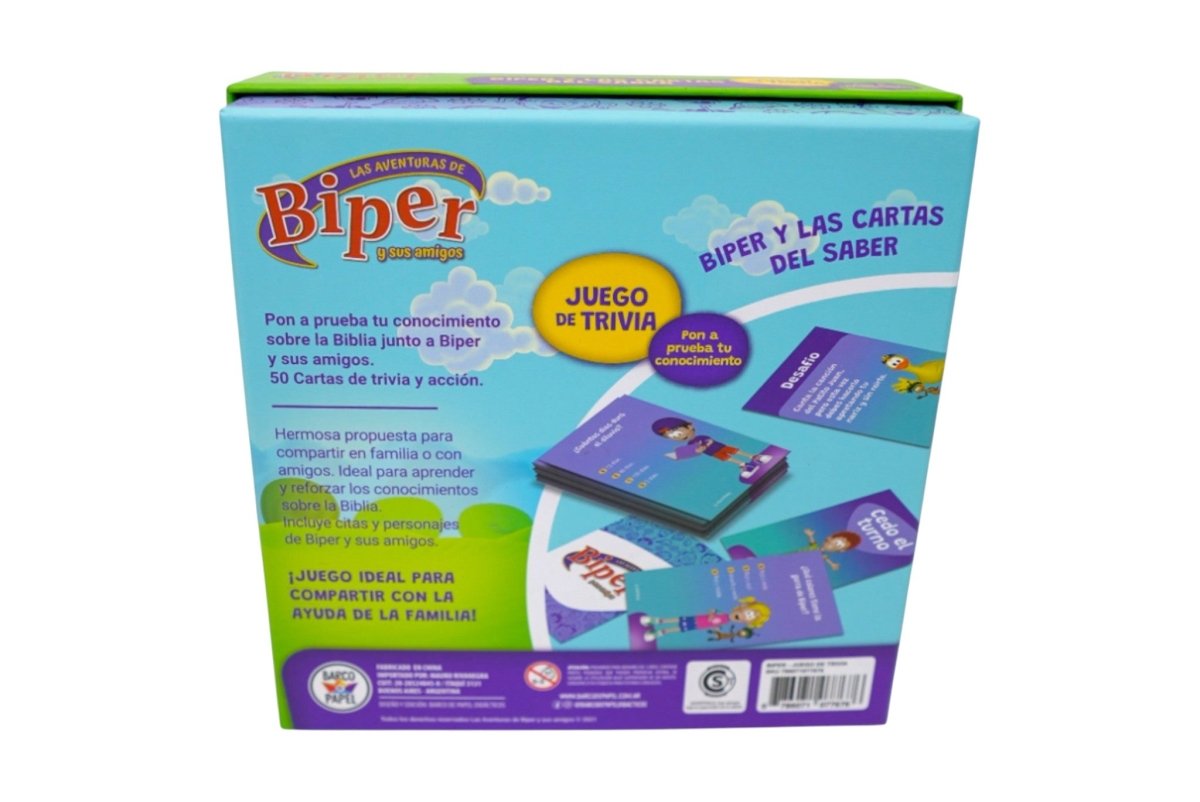 Juego de Trivia Infantil “Biper y las Cartas del Saber”
