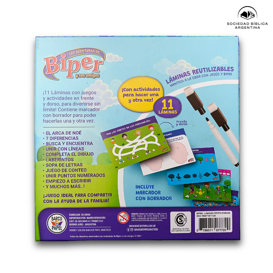 Láminas Reutilizables “Manitos a la Obra con Jesús” – Biper