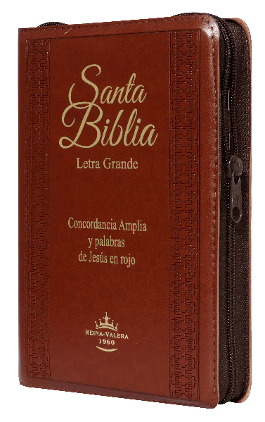 Biblia Reina Valera 1960 Letra Grande Cierre Indice ConcordanciaCanto Dorado Tapa Pu Marrón