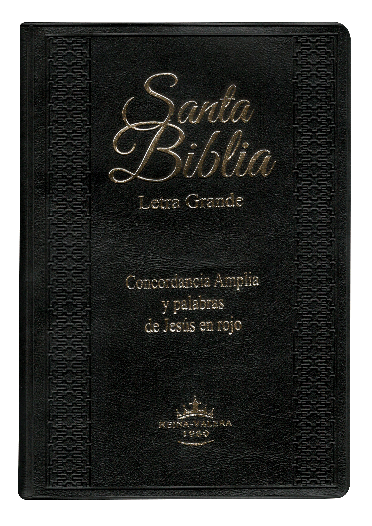 Biblia Reina Valera 1960 Letra Grande Negro Flexible