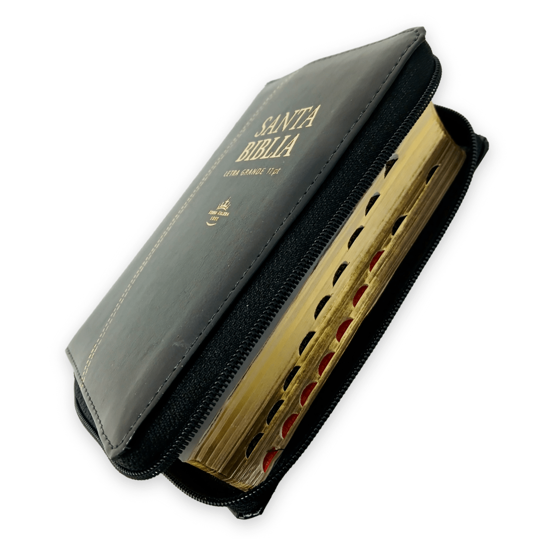 Biblia Reina Valera 1960 Letra Mayor 11 puntos Cierre Indice Tapa Pu Negro