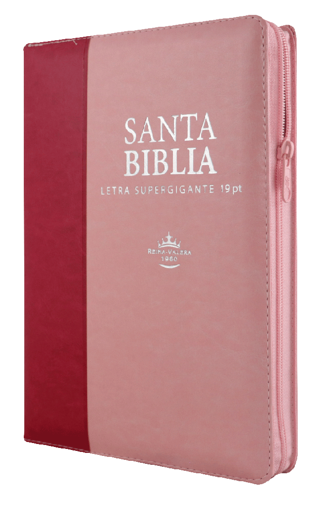 Biblia Reina Valera 1960 Super Gigante 19 puntos PJR Rosa