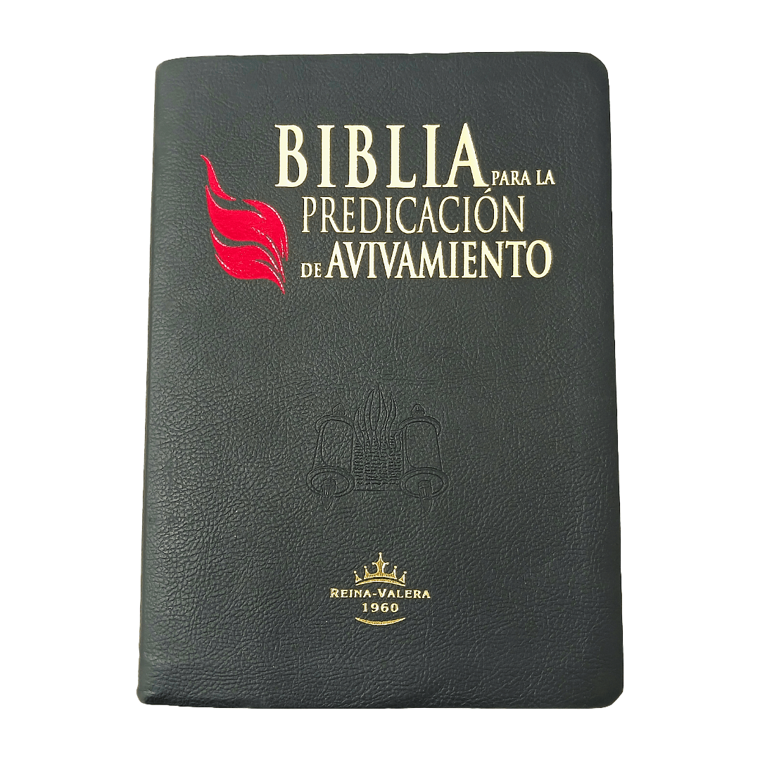 Biblia Reina Valera 1960 Letra Mediana (Mayor) para la predicación de Avivamiento Tapa PU Azul