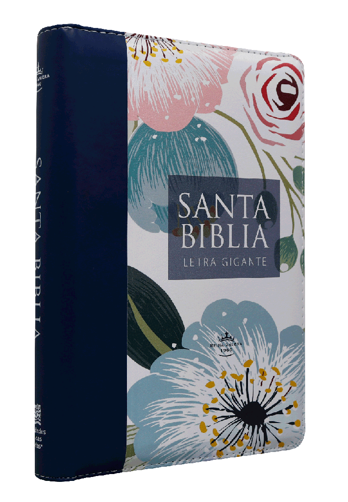 Biblia Reina Valera 1960 Letra Grande 14 Puntos Concordancia Cierre Flores