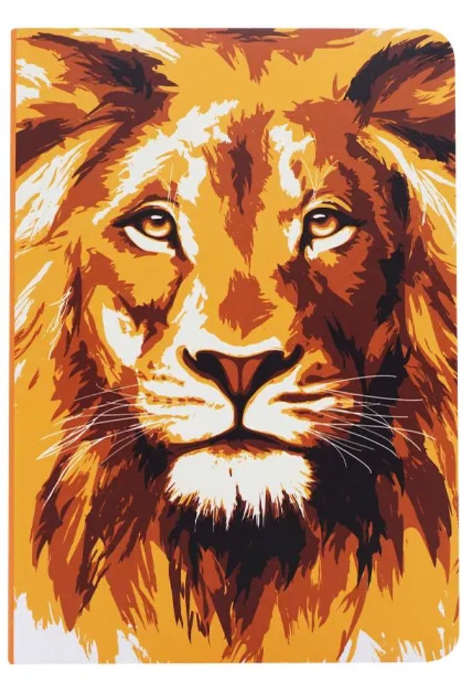 Biblia Reina Valera 1960 · Letra Grande · Palabras de Jesús en rojo · Semiflexible diseño León naranja