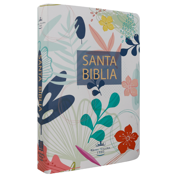 Biblia Reina Valera 1960 Letra Grande Tapa Semiflexible Flor
