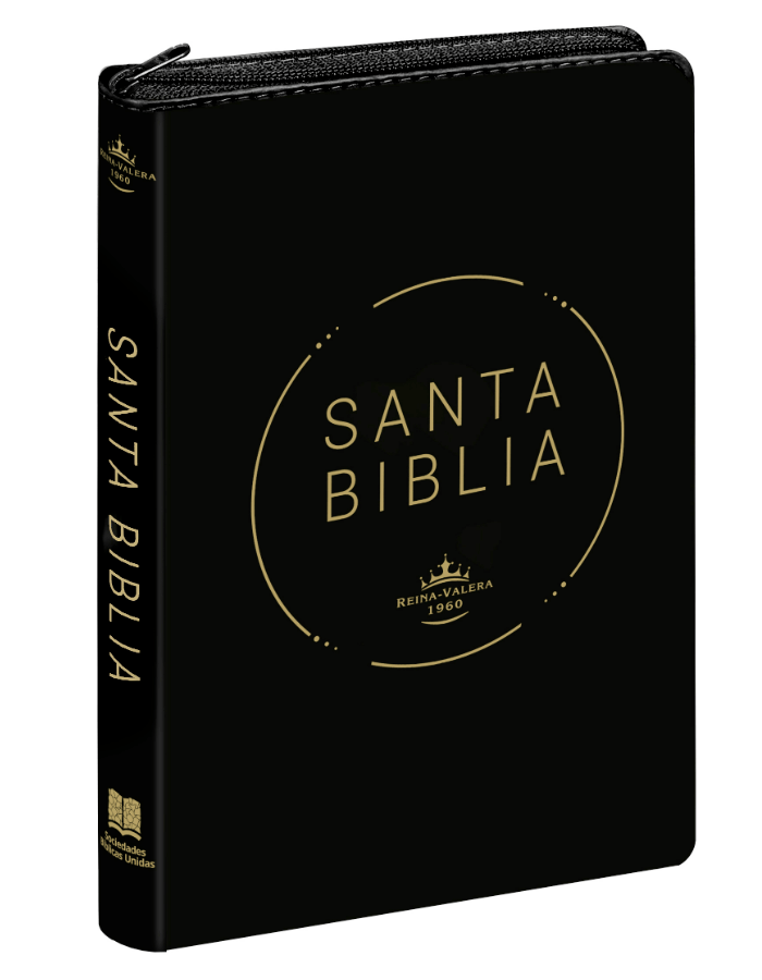 Biblia Reina Valera 1960 Letra Grande Cierre PJR Tapa Vinil Negro