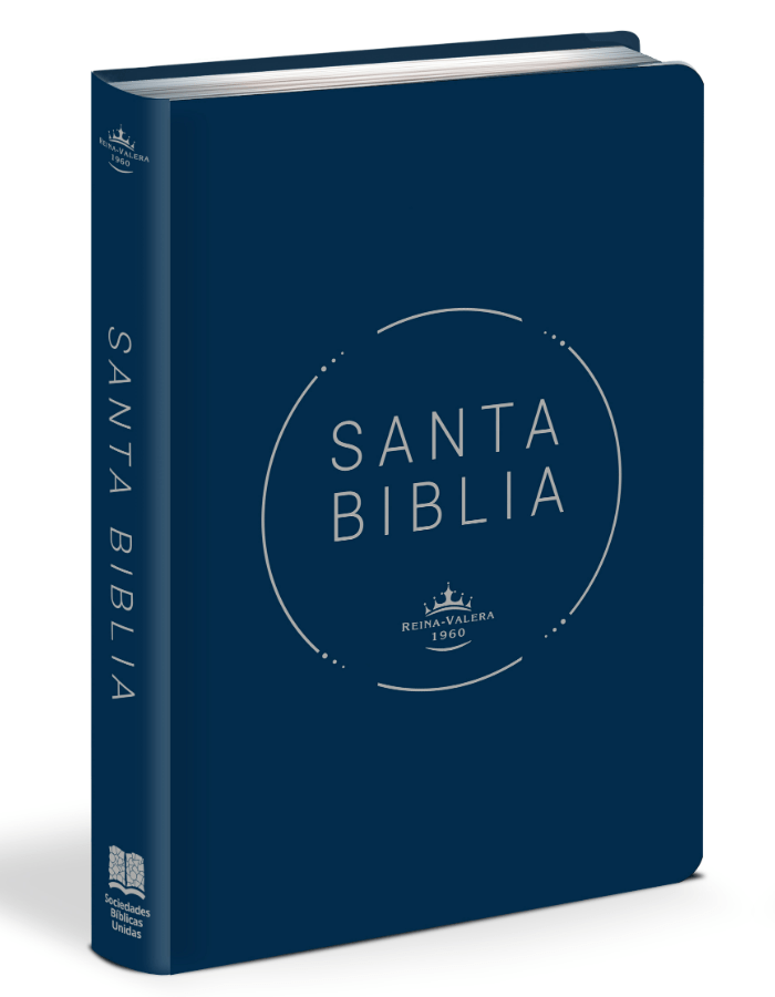 Biblia Reina Valera 1960 Letra Grande PJR Tapa de PVC Azul