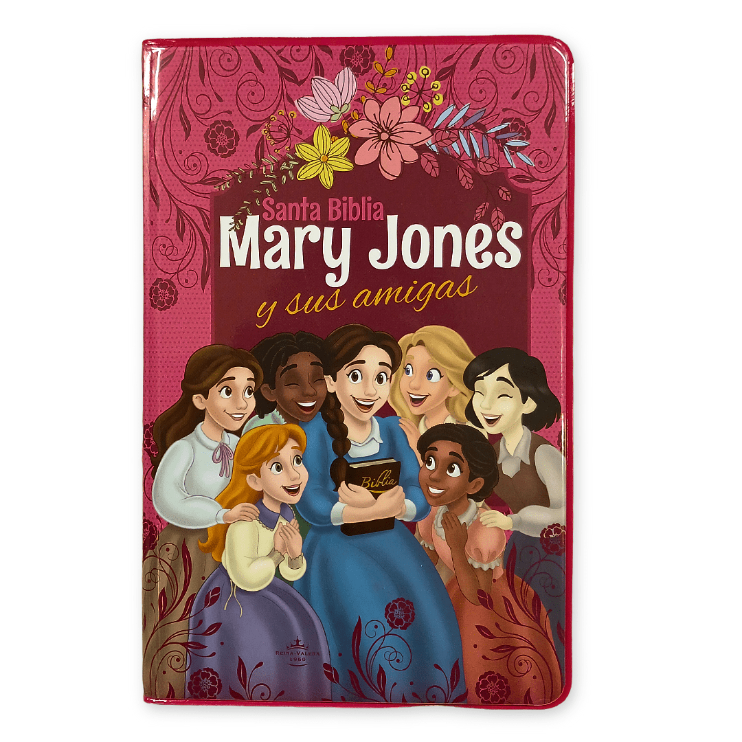 Biblia Mary Jones y sus amigas RVR1960 TD Rosa, Letra 10 puntos, 22x14 cm