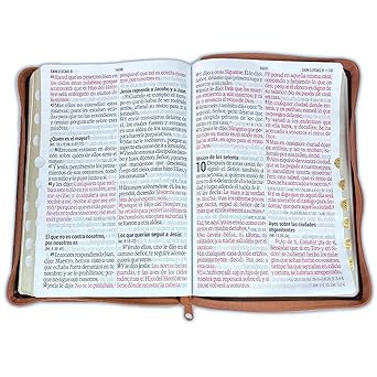 Biblia Reina Valera 1960 Super Gigante índice Duotono Marrón Cierre