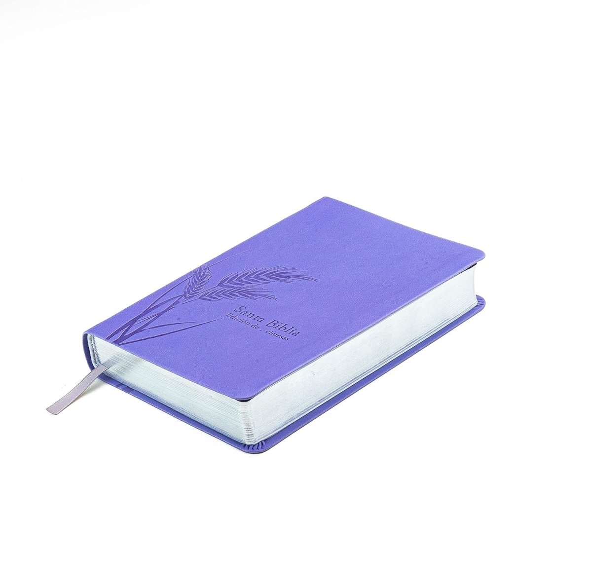 Biblia Reina Valera 1960 de Promesas · Tamaño manual · Edición lavanda · Imitación piel