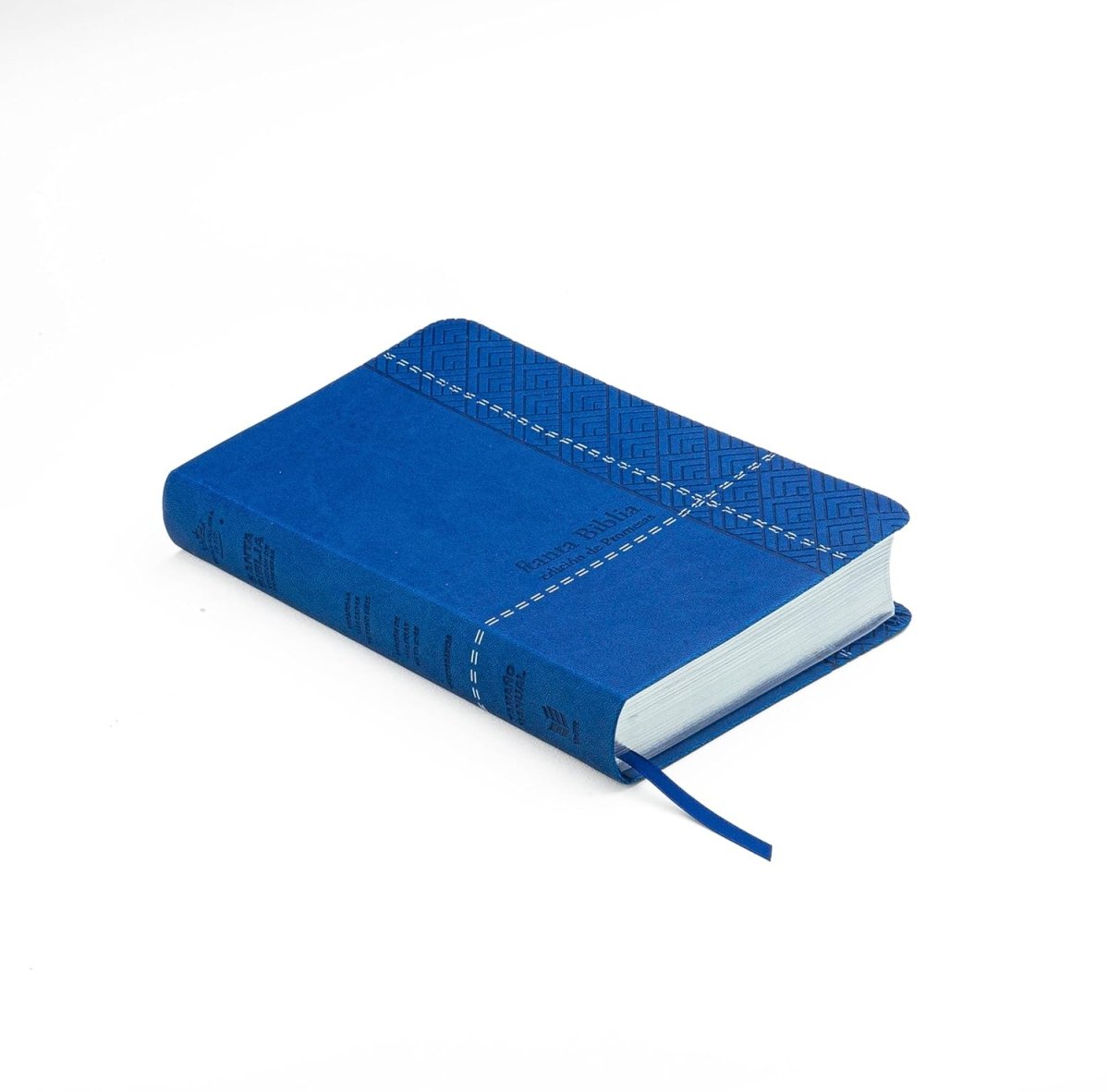 Biblia Reina Valera 1960 de Promesas · Tamaño manual · Imitación piel azul