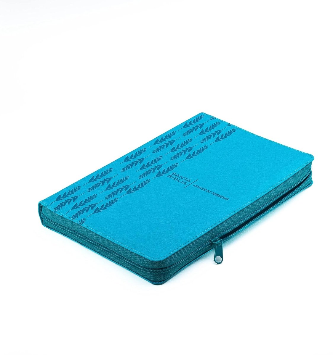 Biblia Reina Valera 1960 de Promesas · Letra grande 13 puntos · Imitación piel turquesa con cierre 17x25cm