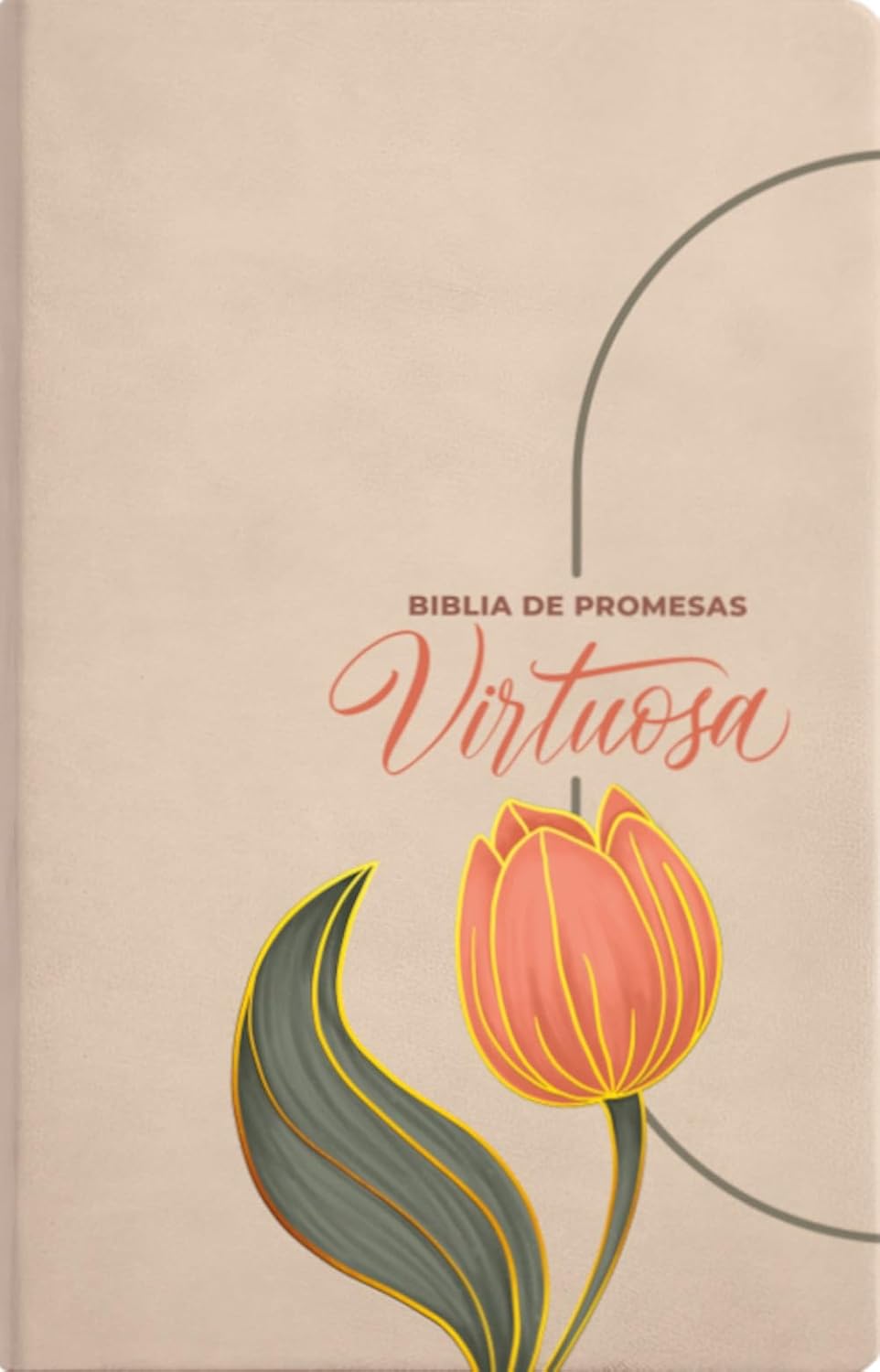 Biblia Reina-Valera 1960 De Promesas Virtuosa, Letra 13 Pt, 15×22, Tapa PU, Crema