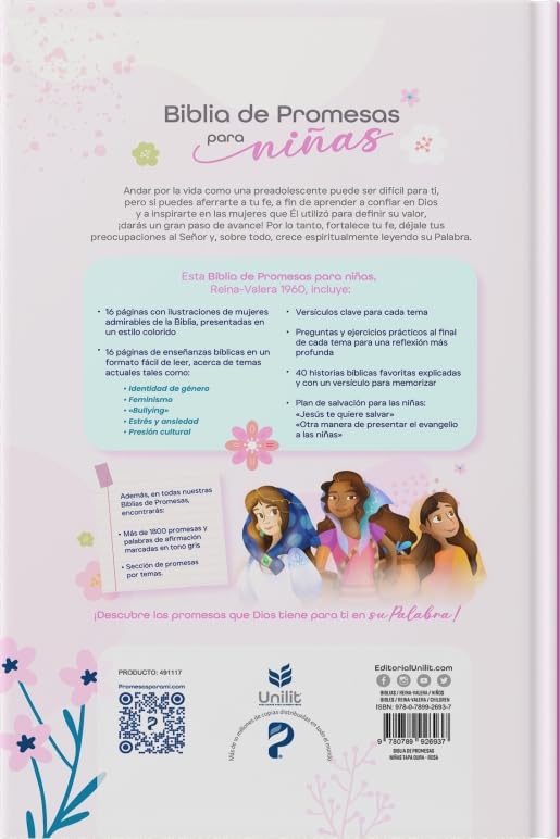 Biblia NTV de Promesas para niñas · Tapa dura rosa