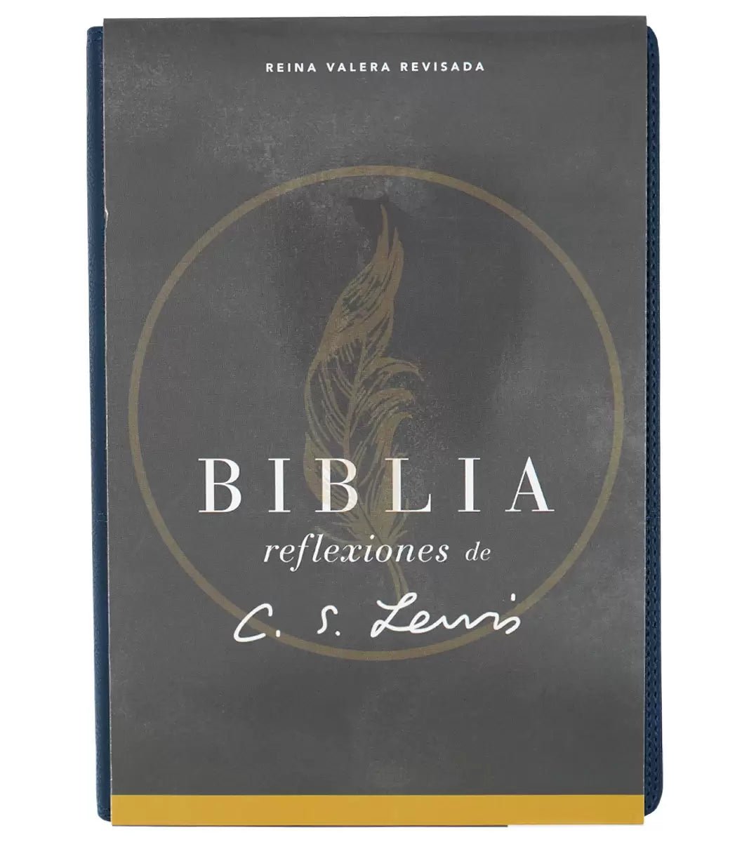 Biblia de Estudio Reina Valera 1960 Biblia Reflexiones De C. S. Lewis  Interior A Dos Colores Azul Marino