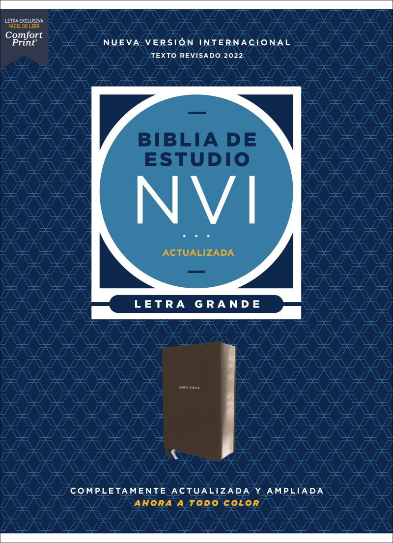 Biblia De Estudio Nueva Versión Internacional Letra Grande Marron