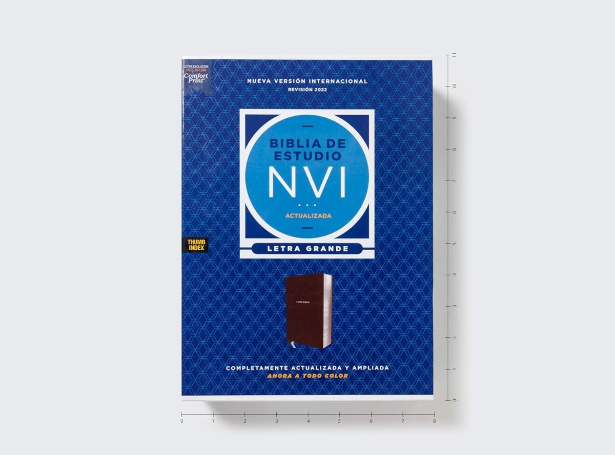 Biblia De Estudio Nvi Letra Grande Indice Marron