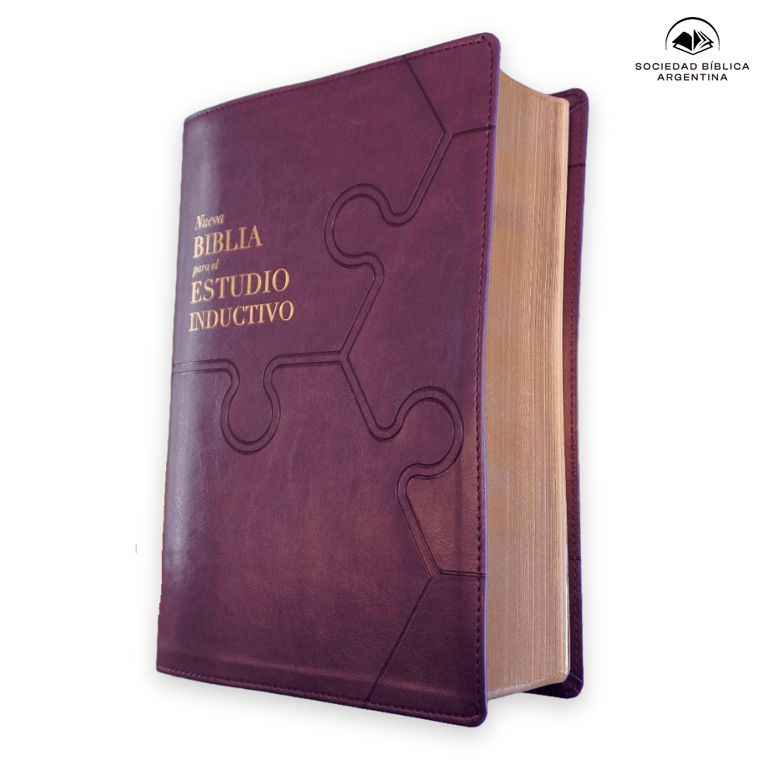 Biblia Nueva Biblia De Las Américas (NBLA) Para El Estudio Inductivo, 18×25, Tapa PU, Comfort Print, Morado