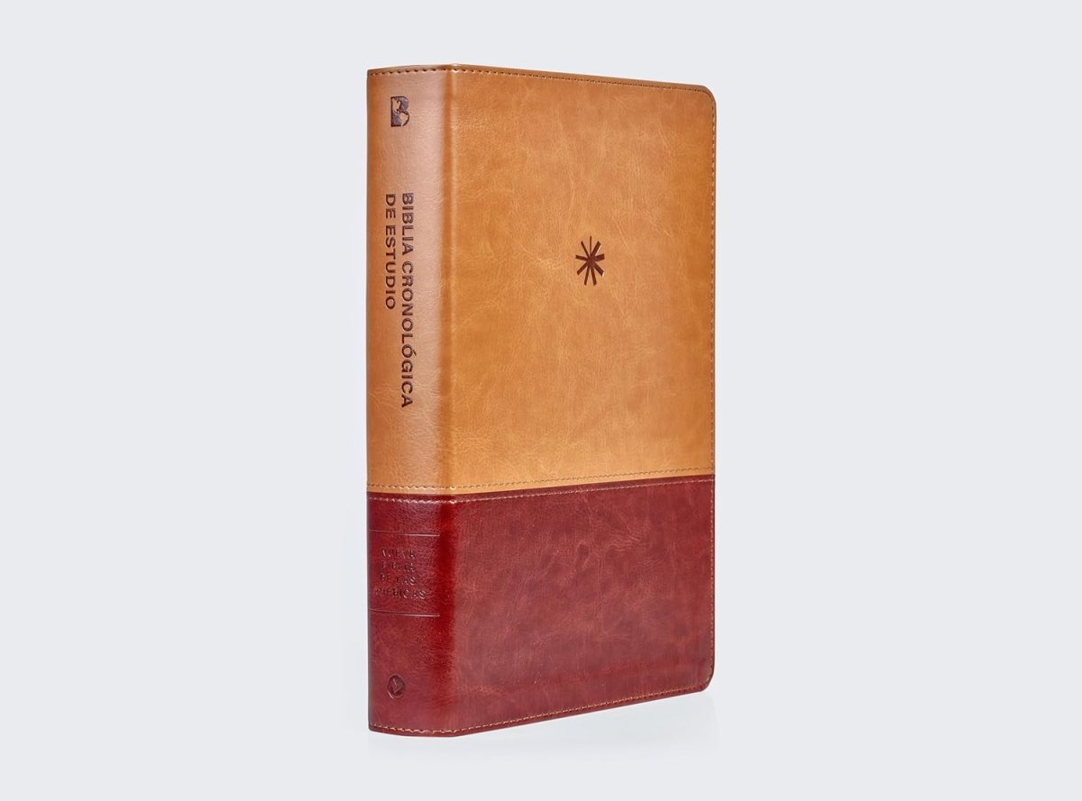 Biblia Nueva Biblia De Las Américas (NBLA) Cronológica De Estudio, Letra 9 Pt, 18×25, Tapa PU, Dos Tonos, Café