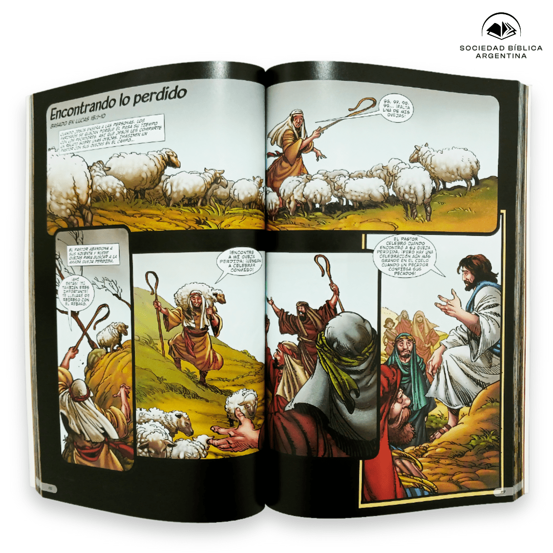 Biblia Infantil Ilustrada - La Biblia en Acción – Nuevo Testamento - 17x25 cm – Tapa Rústica