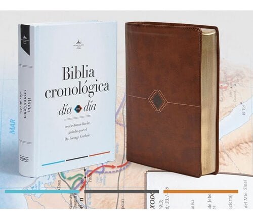 Reina Valera 1960 Cronológica dia por dia marron simil piel