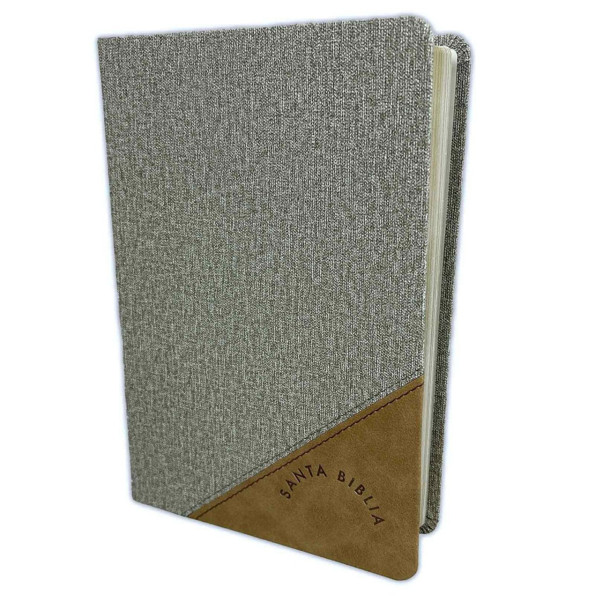 Biblia Reina Valera 1960 Biblia Letra Grande Tamaño Manual Gris Y Marron Simil Piel B&H