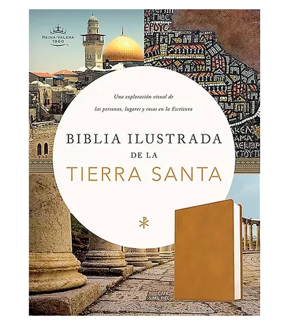 Biblia Reina Valera 1960 Ilustrada de la Tierra Santa cafe Simil