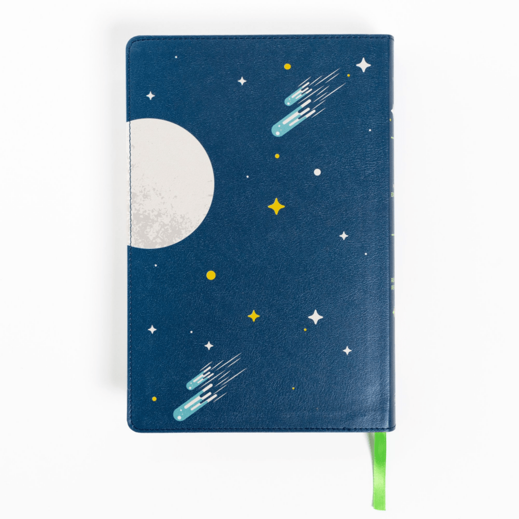 Biblia Reina Valera 1960 para niños Exploradores azul cósmico simil piel