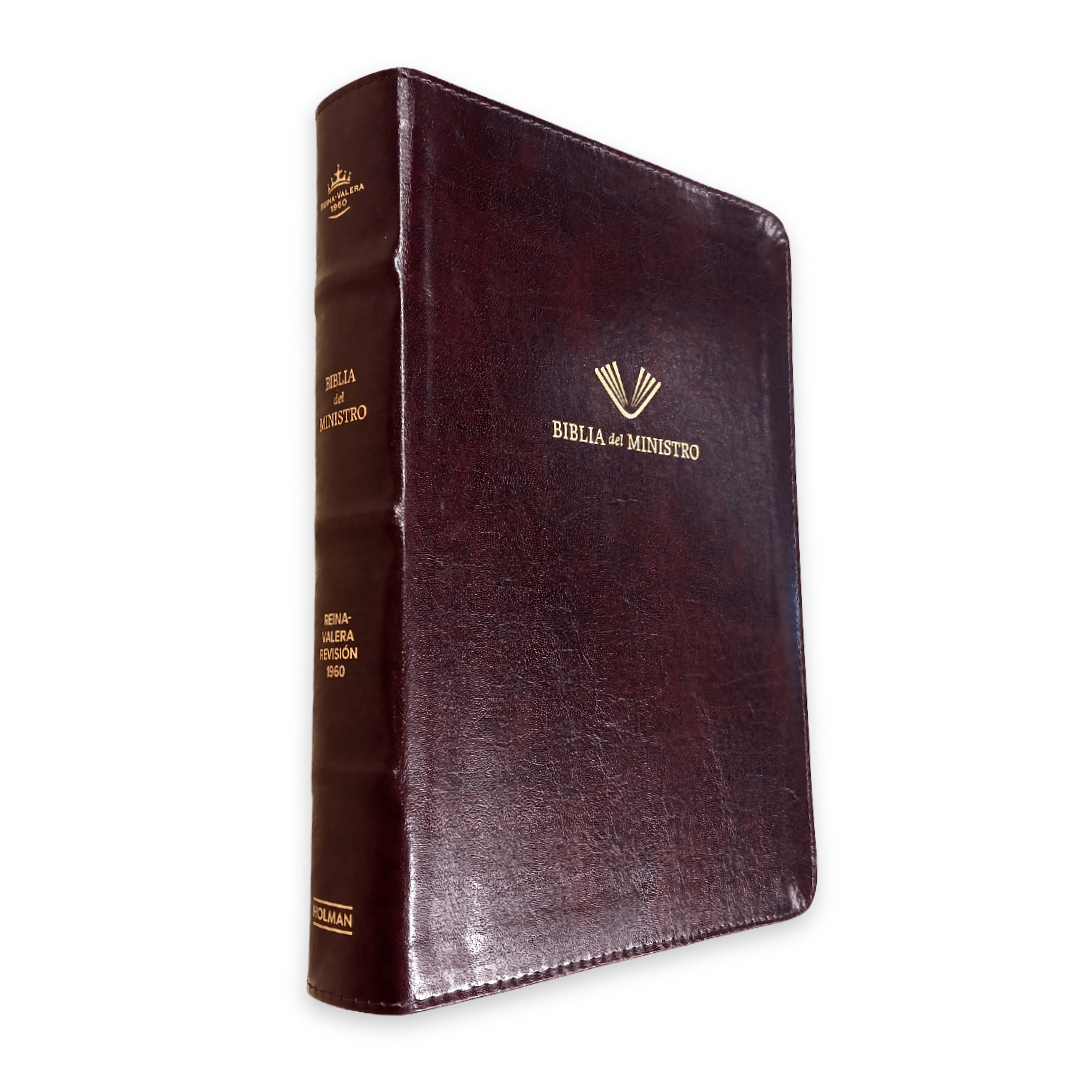 Biblia Reina Valera 1960 Biblia Del Ministro Edicion Ampliada Caoba Piel Fabricada B&H - Lifeway