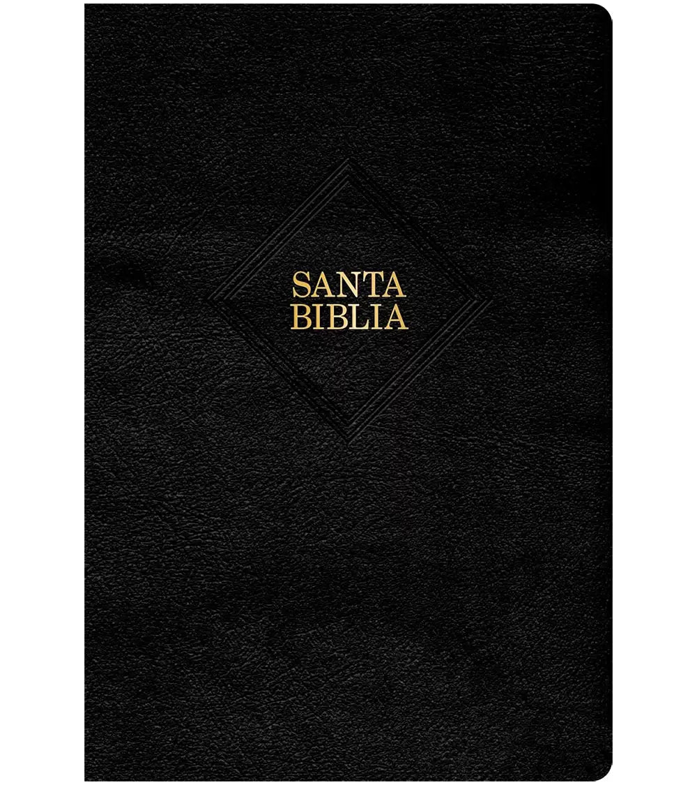 Biblia Rvr 60 Letra 12P 15 X 21 Tamano Manual, Negro Piel Fabricada