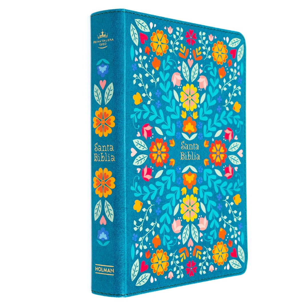 Biblia Rvr 60 Letra 12P 15 X 21, Floreada Simil Piel