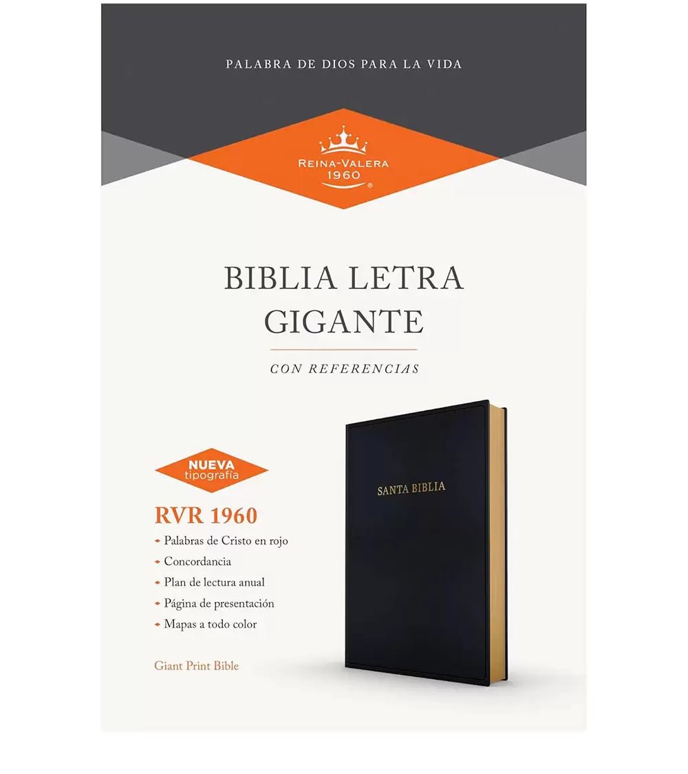 Biblia Rvr 60 Letra 14P, Negro Imitacion Piel