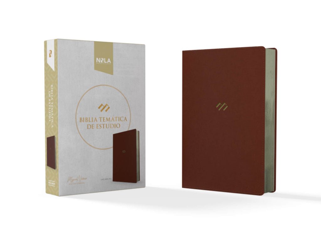 Biblia Nbla Tematica De Estudio, Cafe Simil Piel