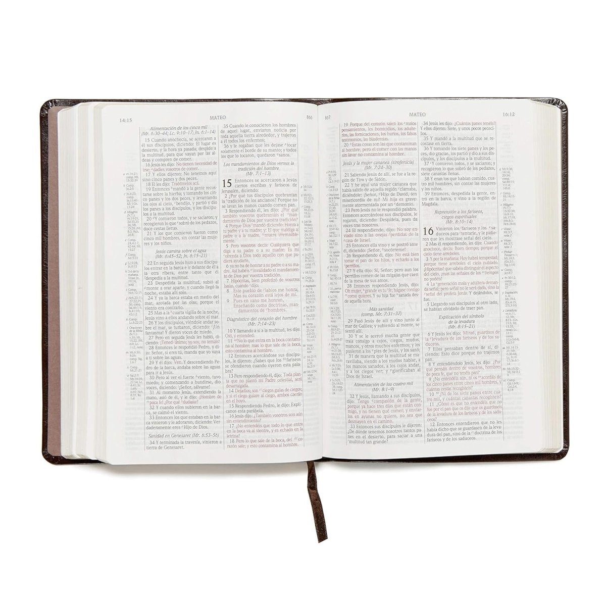 Biblia de Estudio Scofield Reina Valera 1960 Tamaño Personal Chocolate Oscuro Simil Piel